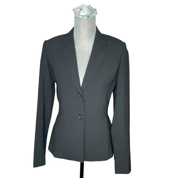 Express Design Studio Black Two-Button Blazer Size 2 – Tailored Fit, Fully Lined - Picture 1 of 13